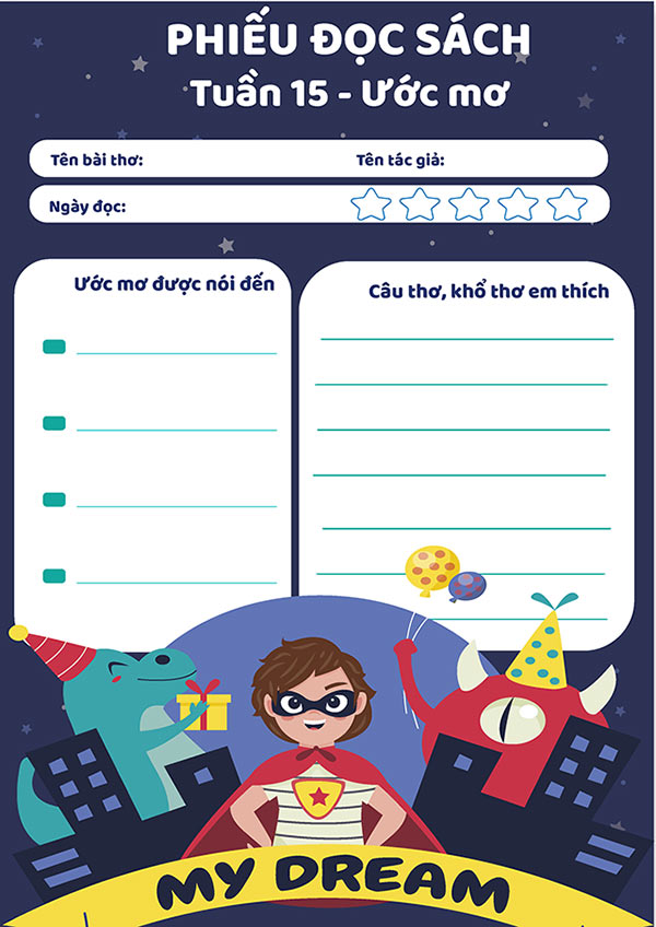 Phiếu đọc mở rộng Tiếng Việt lớp 4 Kết nối tri thức