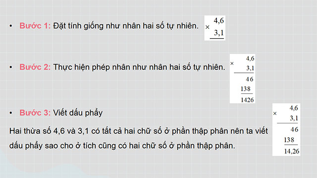 PowerPoint Toán 5 Nhân một số thập phân với một số thập phân