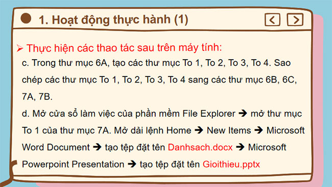 Thực hành thao tác với tệp và thư mục