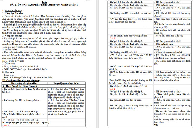 PowerPoint Toán 5 Ôn tập về các phép tính với số tự nhiên