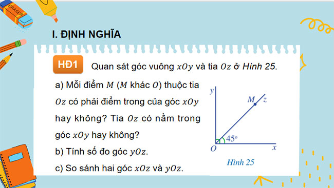 Tia phân giác của một góc
