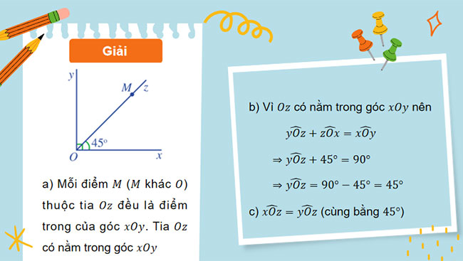Tia phân giác của một góc