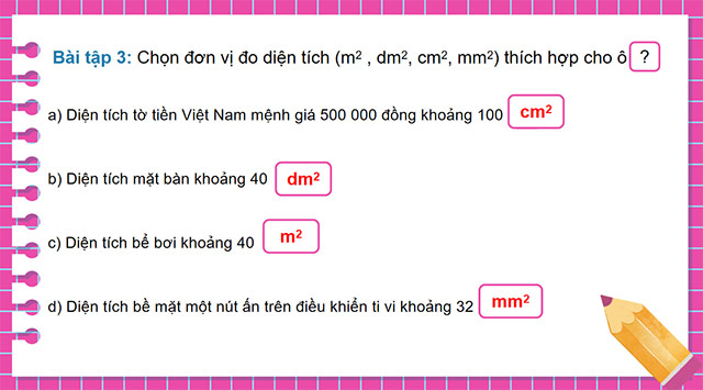 PowerPoint Toán 5 Ôn tập về các đơn vị đo diện tích đã học