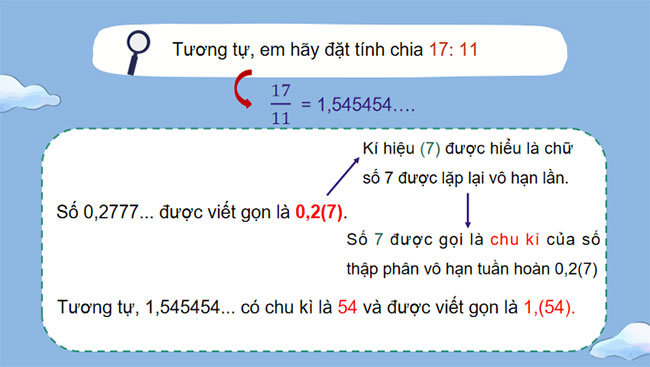 Làm quen với số thập phân vô hạn tuần hoàn