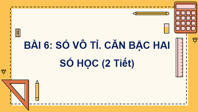 Số vô tỉ Căn bậc hai số học