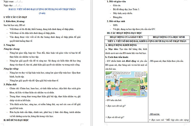 PowerPoint Toán 5 Viết số đo đại lượng dưới dạng số thập phân