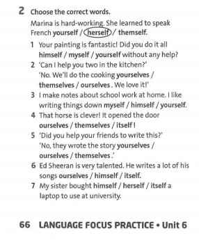 Friends Plus 9 Workbook giải Language Focus Practice Unit 6 minh họa 2