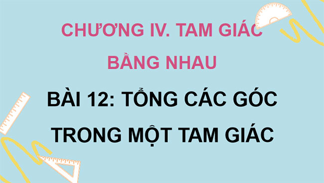 Tổng các góc trong một tam giác