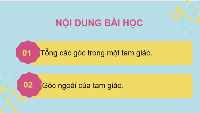 Tổng các góc trong một tam giác