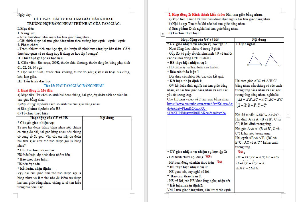 Giáo án PowerPoint Toán 7 Bài 13