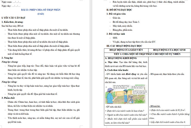 Toán 5 Phép chia số thập phân