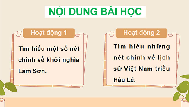 PowerPoint Lịch sử - Địa lí 5 Khởi nghĩa Lam Sơn và Triều Hậu Lê