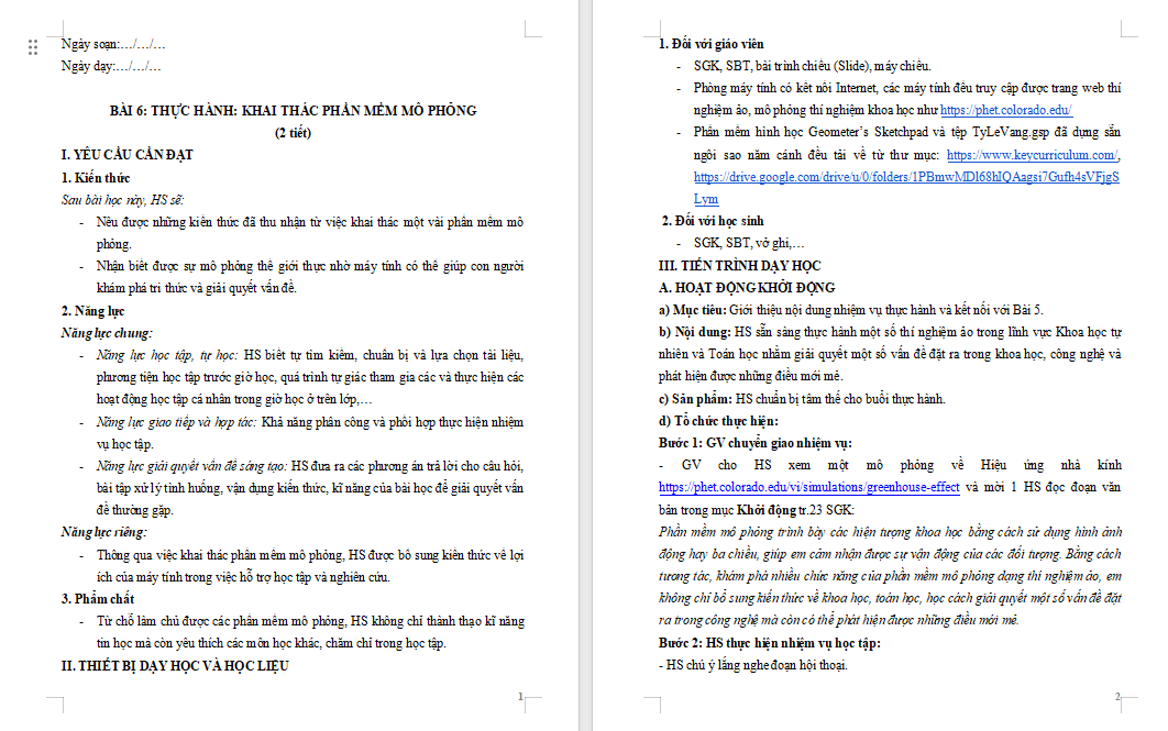 Thực hành Khai thác phần mềm mô phỏng