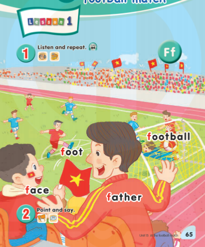 Tiếng Anh lớp 1 Global Success Unit 15 Lesson 1