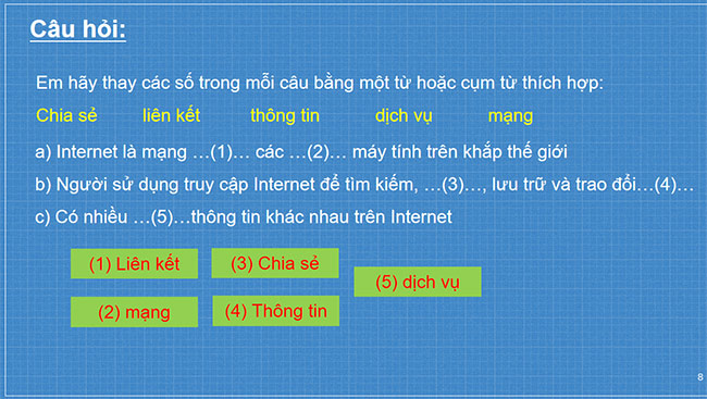 PowerPoint Tin học 6 Internet