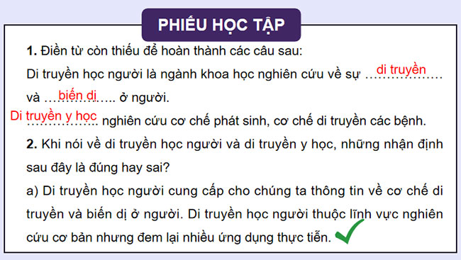 Di truyền học người và di truyền y học