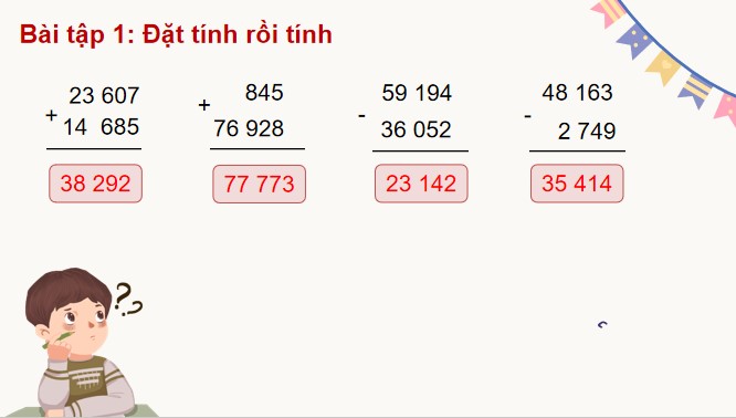 PowerPoint Toán 4 Ôn tập các phép cộng, phép trừ