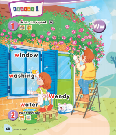 Tiếng Anh lớp 1 Global Success Unit 16 Lesson 1