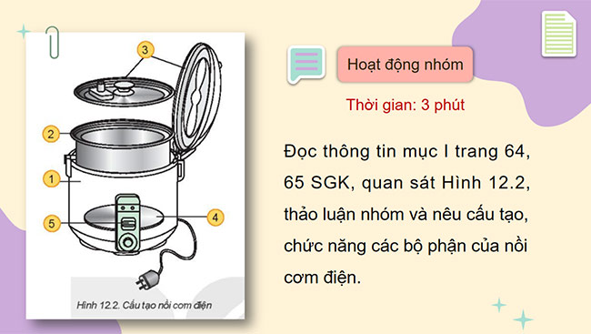 PowerPoint Công nghệ 6 Bài 12: Nồi cơm điện