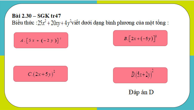 Giáo án PowerPoint Toán 8 Bài tập cuối chương 2 