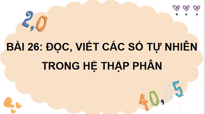 PowerPoint Toán 4 Bài 26: Đọc, viết các số tự nhiên trong hệ thập phân