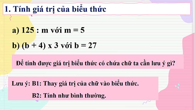 PowerPoint Toán 4 Biểu thức chứa chữ