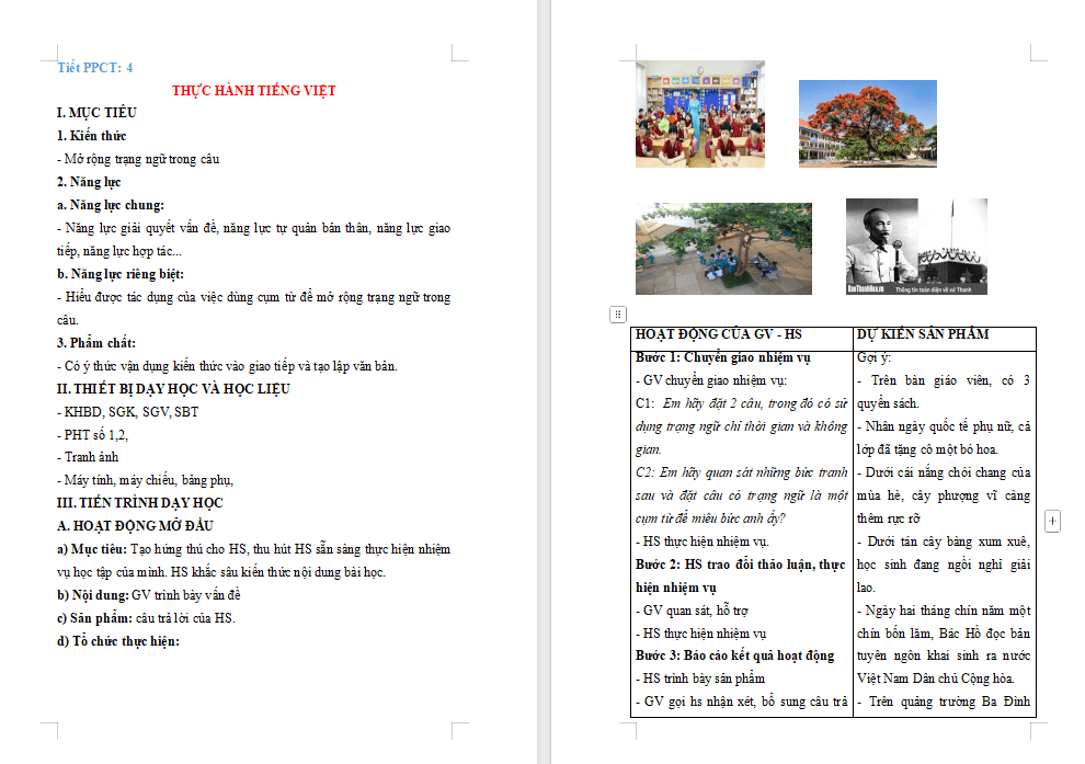 Thực hành Tiếng Việt trang 17