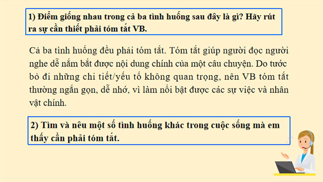Tóm tắt văn bản theo những yêu cầu khác nhau về độ dài