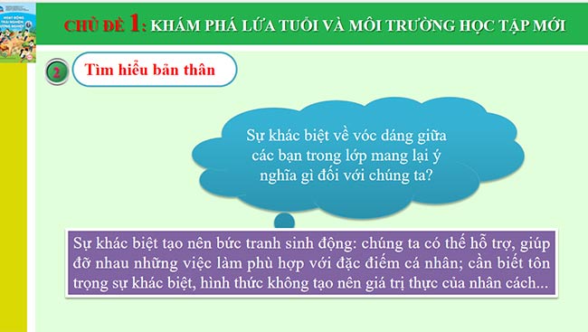 PowerPoint Hoạt động trải nghiệm 6: Khám phá lứa tuổi và môi trường học tập mới