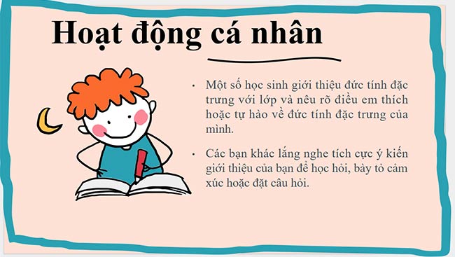 PowerPoint Hoạt động trải nghiệm 6: Đức tính đặc trưng của em