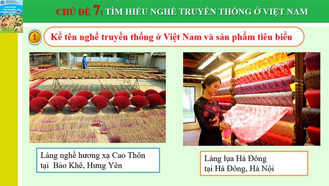 PowerPoint Hoạt động trải nghiệm 6: Tìm hiểu nghề truyền thống ở Việt Nam