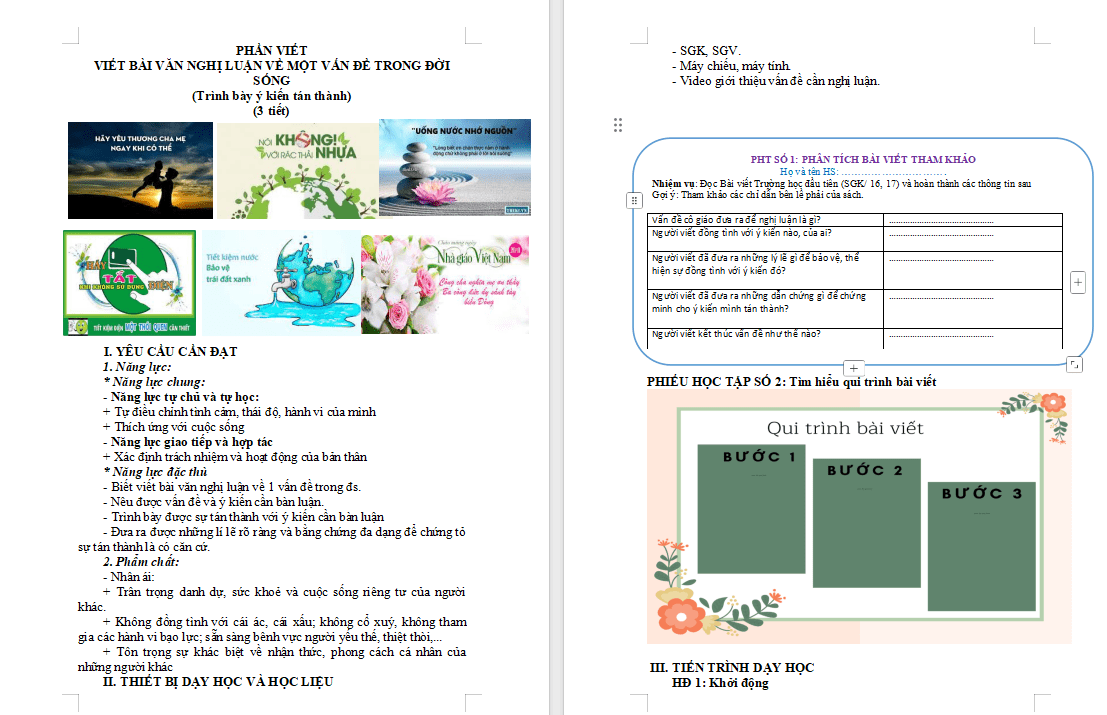 Viết bài văn nghị luận về một vấn đề trong đời sống