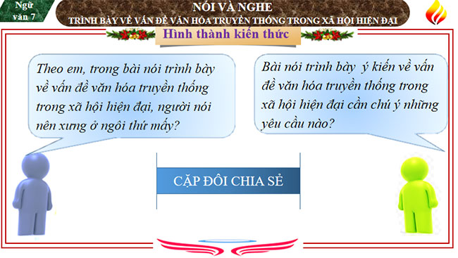 Trình bày ý kiến về vấn đề văn hoá truyền thống trong xã hội hiện đại