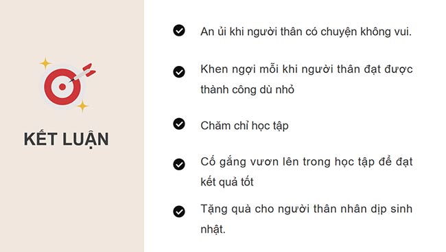 PowerPoint Hoạt động trải nghiệm 6: Động viên, chăm sóc người thân trong gia đình