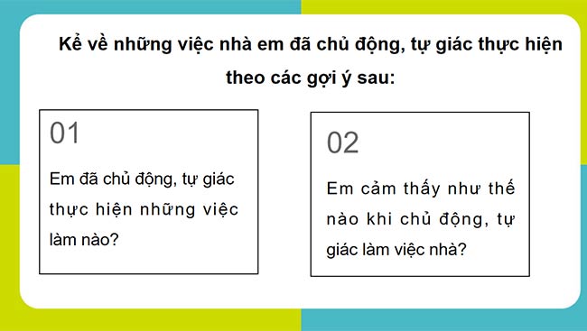 PowerPoint Hoạt động trải nghiệm 6: Em làm việc nhà