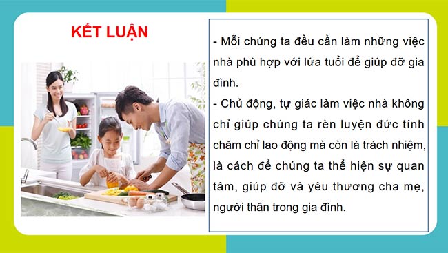 PowerPoint Hoạt động trải nghiệm 6: Em làm việc nhà
