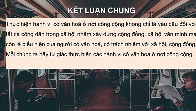 PowerPoint Hoạt động trải nghiệm 6: Hành vi có văn hóa nơi công cộng