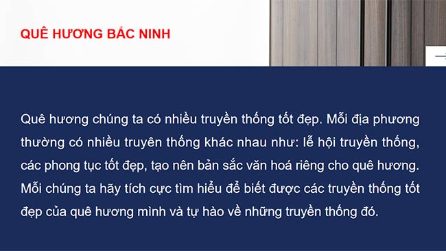 PowerPoint Hoạt động trải nghiệm 6: Truyền thống quê em