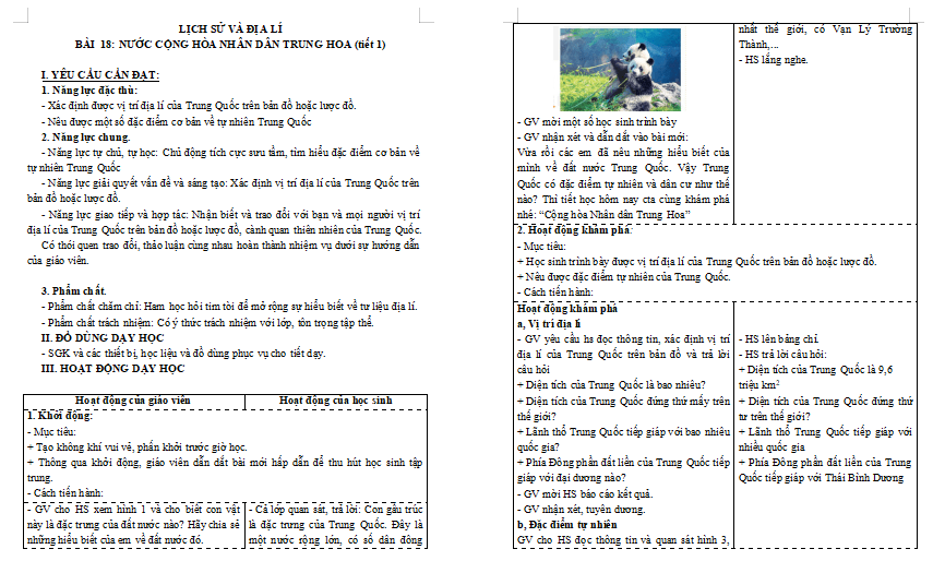 Bài 18: Nước Cộng hoà Nhân dân Trung Hoa