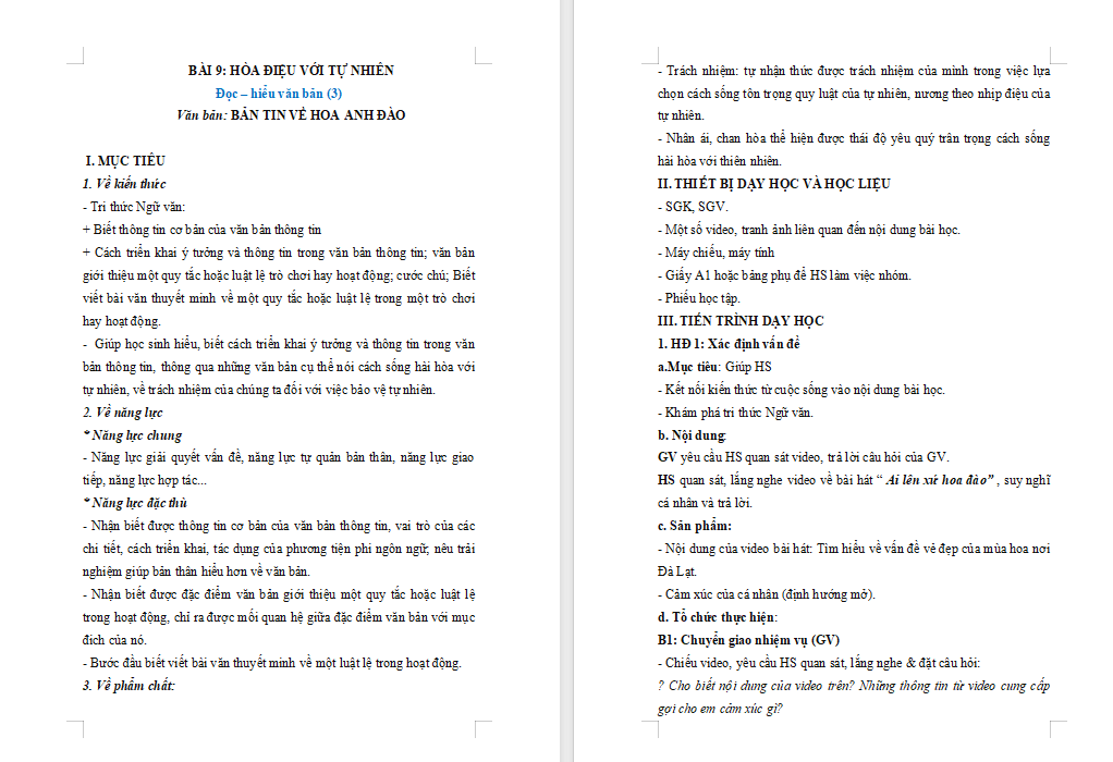 Bản tin về hoa anh đào