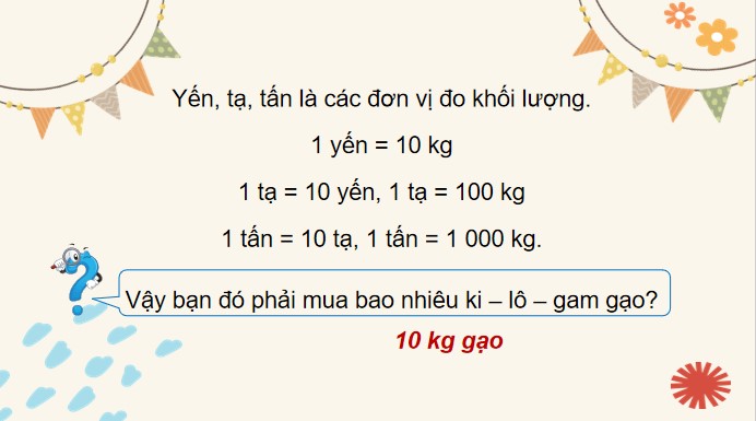 PowerPoint Toán 4 Bài 36: Yến, tạ, tấn