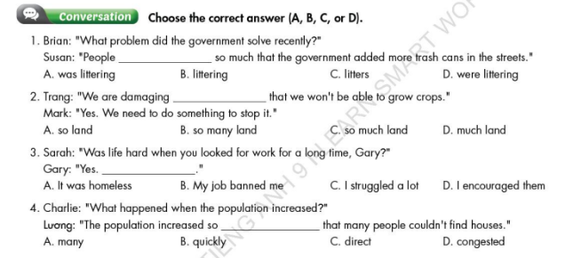 Tiếng Anh 9 Smart World Unit 7 Review minh họa 