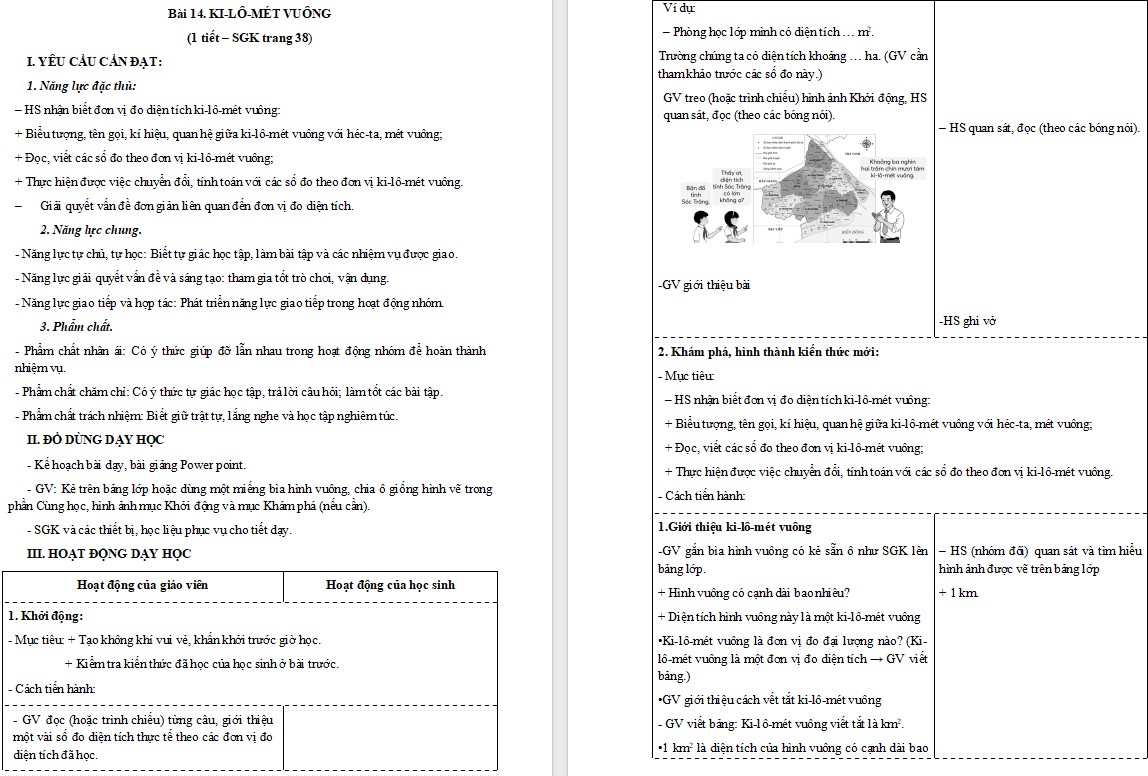 Giáo án Toán 5 CTST Bài 14 trang 38