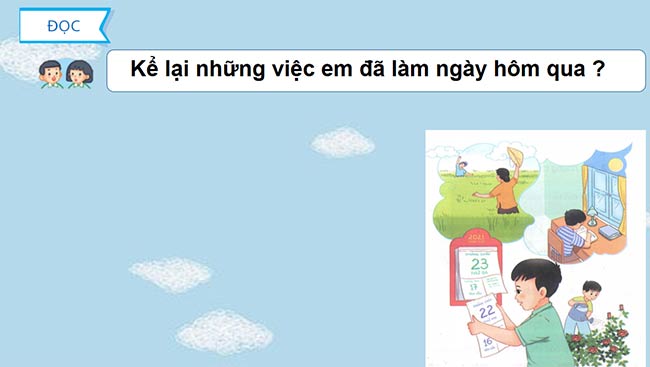 PowerPoint Tiếng Việt 2 Đọc Ngày hôm qua đâu rồi?