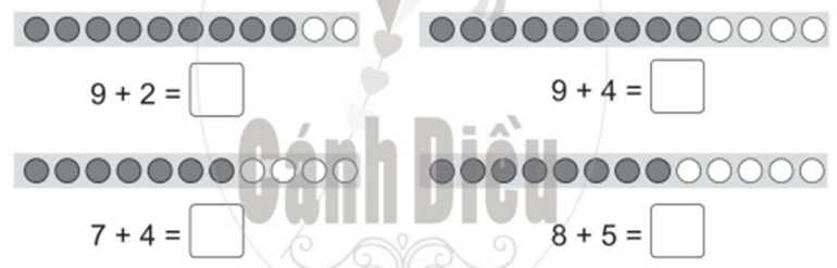 Vở bài tập Toán lớp 2 Cánh diều Bài 9: Phép cộng (có nhớ) trong phạm vi 20 (trang 16)