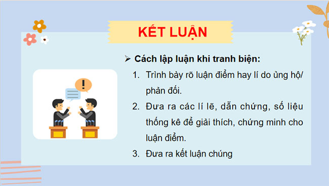 Khả năng tranh biện thương thuyết của tôi