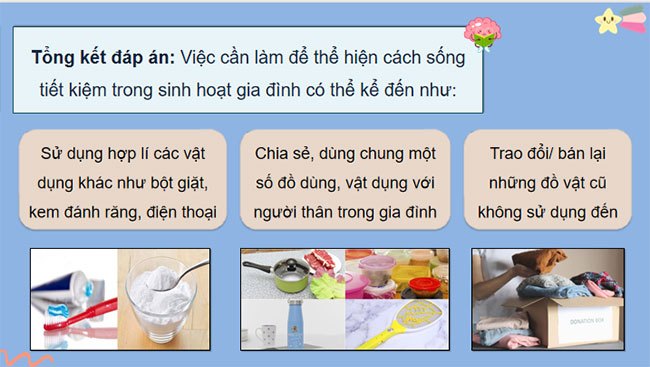 Tiết kiệm và thực hiện công việc gia đình