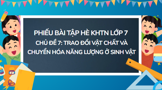 Bài tập hè Khoa học tự nhiên lớp 7 Chủ đề 7
