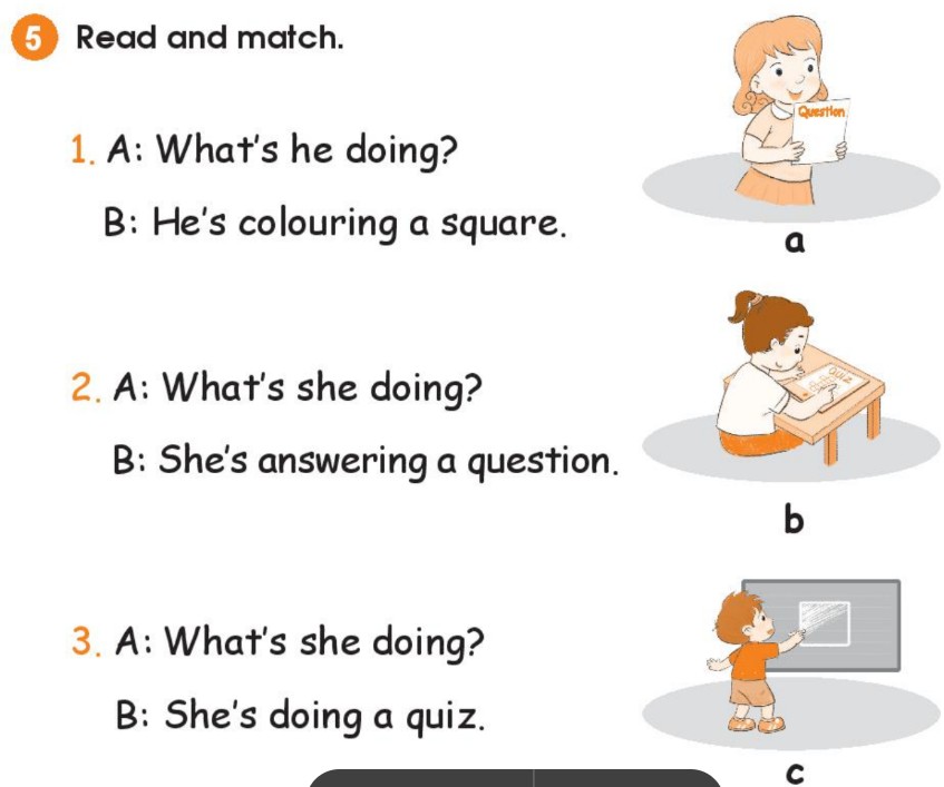 Sách bài tập Tiếng Anh lớp 2 Unit 5 In the classroom