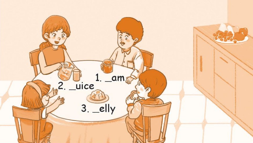 Sách bài tập Tiếng Anh lớp 2 Unit 7 In the kitchen